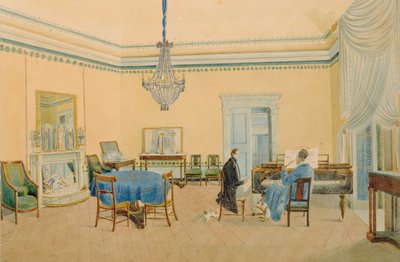 数字とインテリア。ミュージックルーム、1830-1839 作： Unbekannt