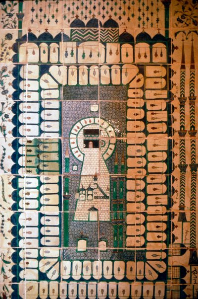 メッカカバのカスバを示すイスラムタイル、1668年 作： Unbekannt
