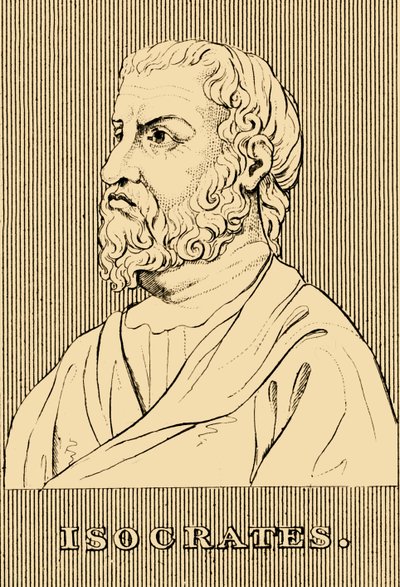 Isocrates、紀元前436〜338年、1830年。 作： Unbekannt