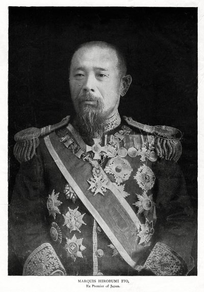 伊藤博文、初代首相、1908年 作： Unbekannt