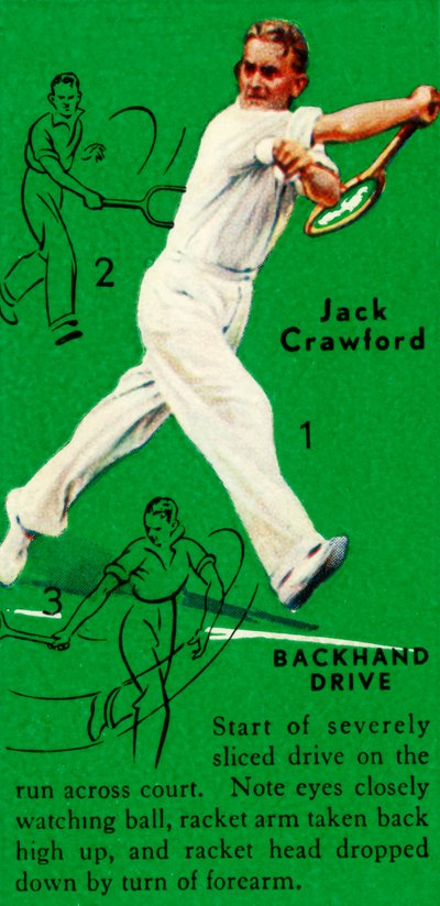 ジャッククロフォード-バックハンドドライブ、c1935。 作： Unbekannt