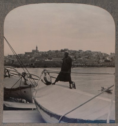 ヤッファ、海からの古代ジョッパ、c1900 作： Unbekannt