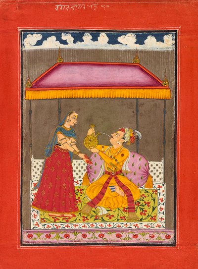 Jalandhara Ragaputra、Ragamala シリーズから、約。 1740～1750年。 作： Unbekannt