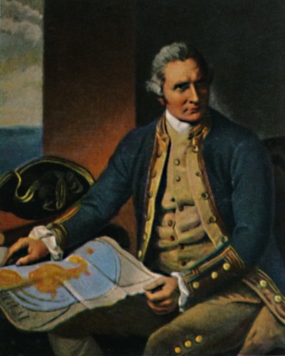 ジェームズクック1728-1779。 -ダンスによる塗装後の彫刻、1934年。 作： Unbekannt