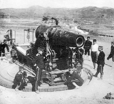 日本の包囲銃、日露戦争、1904-5 作： Unbekannt