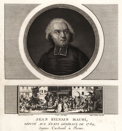 Jean-Sylvain Mauri または Jean-Sifrein Maury (1746-1817), フランスの枢機卿、大司教、モンテフィアスコーネの司教 作： Unbekannt