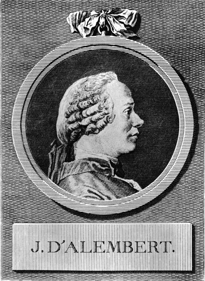 ジャン・ル・ロンド・ダランベール（フランスの数学者・哲学者、1750年頃）Jean le Rond D