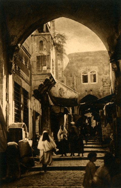 Jersualem-David Street、c1918-c1939。 作： Unbekannt
