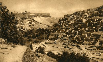 エルサレム-キドロンの谷、シロアムと市壁、c1918-c1939。 作： Unbekannt