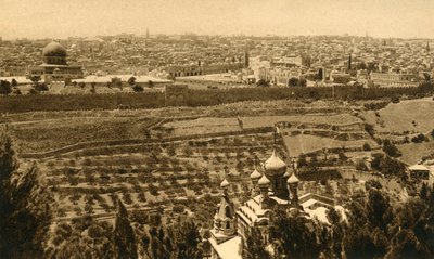 オリーブ山からのエルサレム、c1918-c1939。 作： Unbekannt