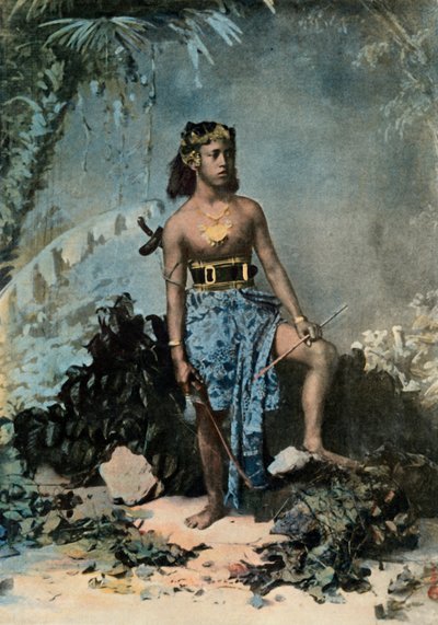 若いサモアの少女、若いサモアの少女、1900年。 作： Unbekannt