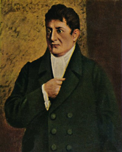 ヨハン・ゴットリーブ・フィヒテ1762-1814。 -Plühr教授による絵画、1934年。 作： Unbekannt