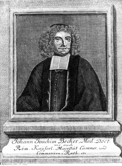 ヨハン・ヨアヒム・ベッヒャー、ドイツの医師・化学者、1670年代頃 作： Unbekannt
