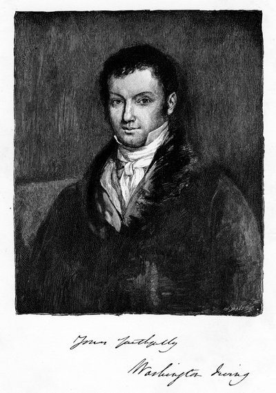 ジョン・バイロム、18世紀のイギリス人作家、詩人、1821年マンチェスター生まれ 作： Unbekannt