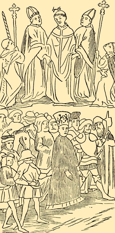 ジョンハスは非難され、処刑につながった、c1930。 作： Unbekannt