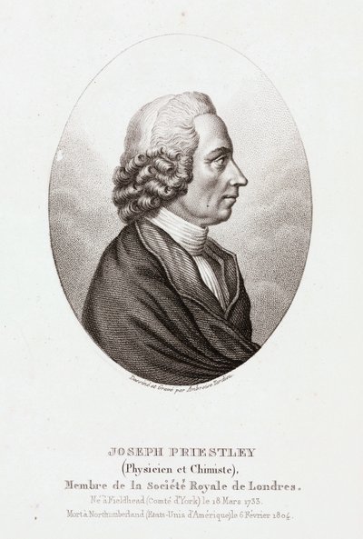 ジョセフ・プリーストリー（イギリス・アメリカの神学者、化学者）1780年頃 作： Unbekannt