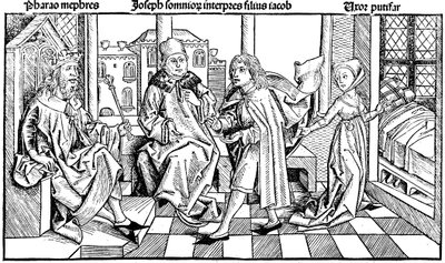 ジョセフ、ファラオの夢を解釈1493 作： Unbekannt