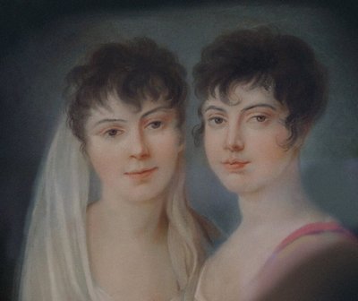 Josephine and Charlotte Brunsvik ディテール 19世紀 作： Unbekannt