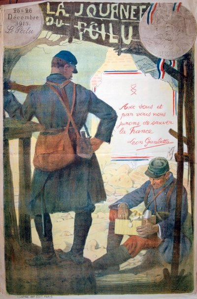 毛深い日1915年12月25日と26日、フランス第一次世界大戦のポスター、1915年 作： Unbekannt