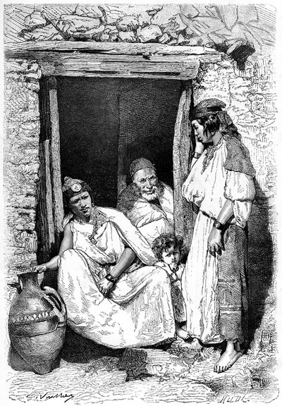 Kabyle家族グループ、アルジェリア、c1890 作： Unbekannt
