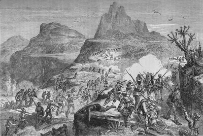カフィール戦争-ネイティブポジションへの攻撃、c1880 作： Unbekannt
