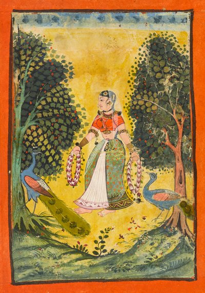Kakubha Ragini、Ragamala のフォリオ、ca. 1630年。 作： Unbekannt