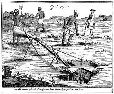 Khoikhoisがモルを捕まえる、南アフリカ、18世紀1931 作： Unbekannt