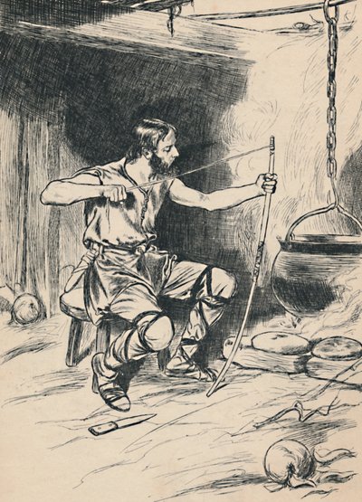 アルフレッド王はケーキ、c1907を忘れる 作： Unbekannt