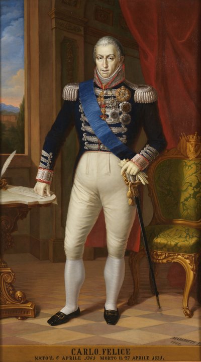 サルデーニャのチャールズフェリックス王1765-1831 作： Unbekannt