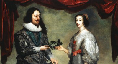 チャールズ1世1600〜1649年とヘンリエッタマリア王妃1609〜1669年 作： Unbekannt