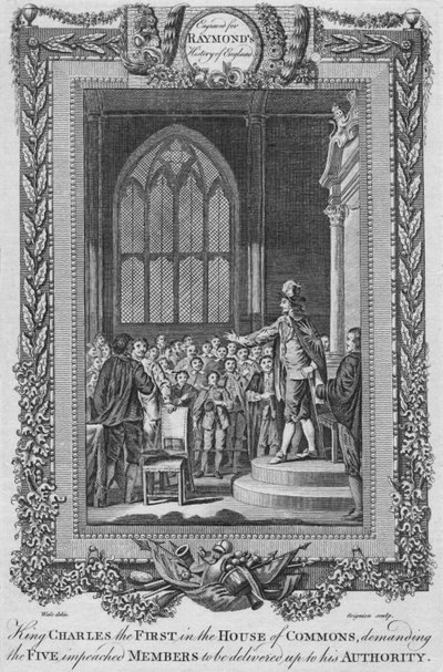 チャールズ王、下院の最初、c1787 作： Unbekannt