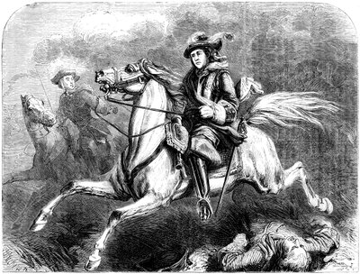 1743年、デッティンゲンの戦いでジョージ2世 作： Unbekannt