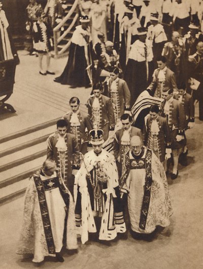 1937年5月12日、ジョージ6世が修道院を去る 作： Unbekannt
