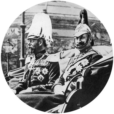 イギリスのジョージ5世とドイツのカイザー、ベルリン、1913 作： Unbekannt