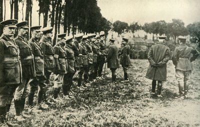 ジョージ5世は、第一次世界大戦、1915年、1920年の最前線で連合軍を訪問します。 作： Unbekannt