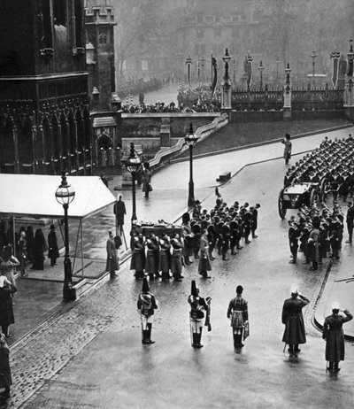 1936年にロンドンのウェストミンスターホールで形成されたキングジョージ対葬儀行列 作： Unbekannt