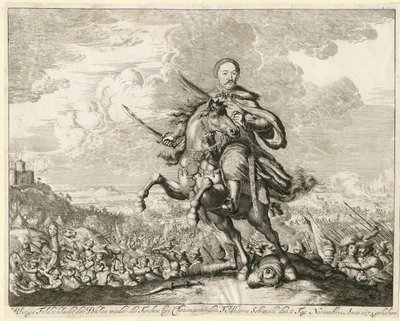 1673年11月11日、1673年11月11日のホティンの戦いにおけるジョン3世ソビエスキ王 作： Unbekannt