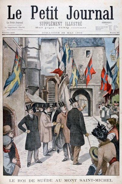 1902年、フランスのノルマンディーのモンサンミシェルを訪れたスウェーデンのオスカー2世 作： Unbekannt