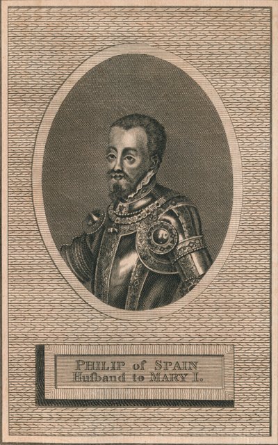 1793年、メアリー1世の夫であるスペインのフィリップ2世王 作： Unbekannt