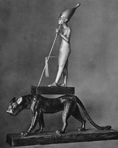 ツタンカーメン王c1341 BC-c1323紀元前黒いヒョウ、1936 作： Unbekannt