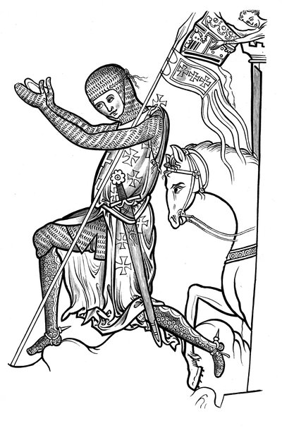 鎧の騎士、13世紀後半、1892年 作： Unbekannt