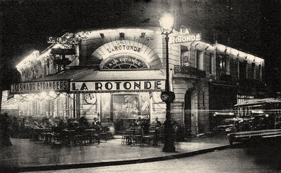 モンパルナス大通りのラ・ロトンド、1925年頃。 作： Unbekannt