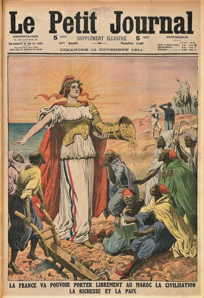 文明化の使命。 Le Petit Journal、1911 年 11 月 19 日、1911 年。 作： Unbekannt