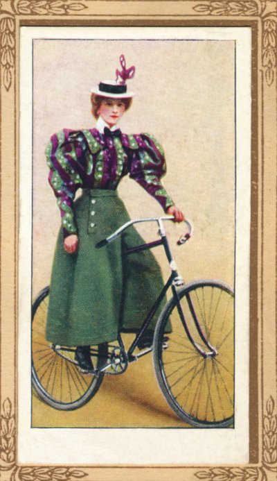 分割スカートを着た女性サイクリスト、1939 作： Unbekannt