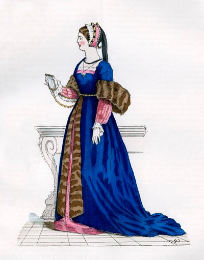 フランスのフランシスコ1世の裁判所の女性、16世紀1882〜1884年 作： Unbekannt