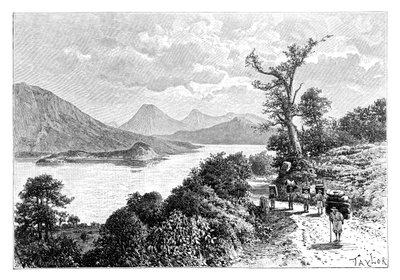 アティトラン湖、グアテマラ、c1890 作： Unbekannt