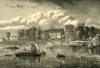 川からのランベス宮殿、1709年、c1878。 作： Unbekannt
