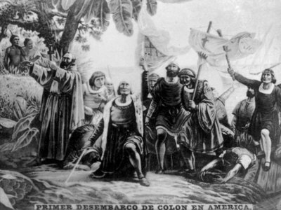 アメリカでのコロンブスの着陸、15世紀、1920年代 作： Unbekannt