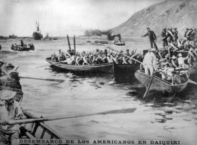 ダイキリでのアメリカ人の上陸、1898年、1920年代。 作： Unbekannt