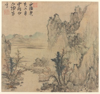 風景、明後期または清王朝初期、17世紀。 作： Unbekannt